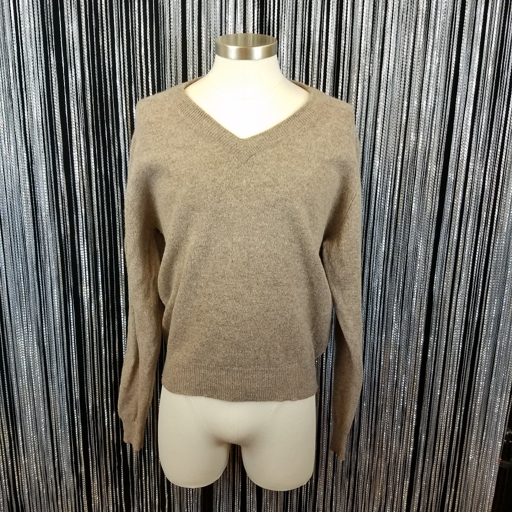 Vintage Heather& Tweed V Neck Lambs Wool Sweater